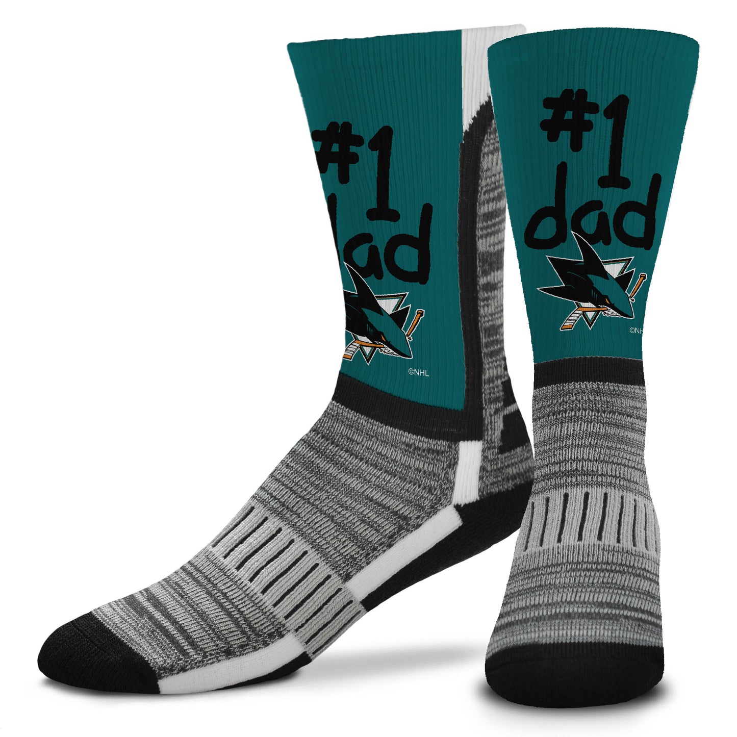 SAN JOSE SHARKS #1 DAD SOCKS