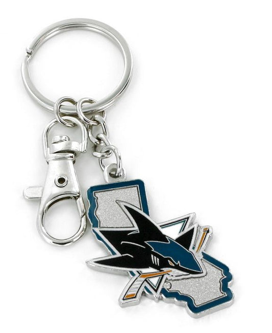 SAN JOSE SHARKS STATE SHAPE KEYCHA