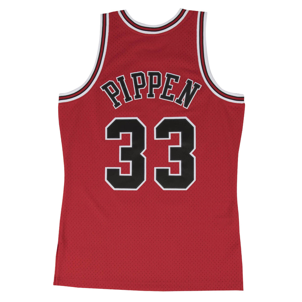 SCOTTIE PIPPEN HOMBRE MITCHELL &amp; NESS 97-98' JERSEY ROJO SWINGMAN