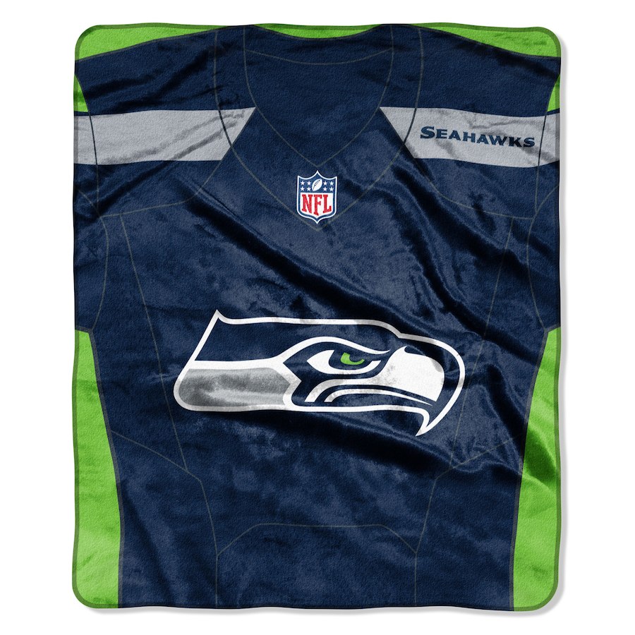 SEATTLE SEAHAWKS L-SIDE 50"X60" RASCHEL THROW BLANKET