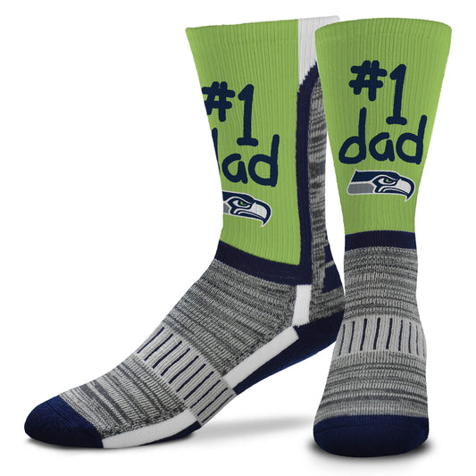 SEATTLE SEAHAWKS #1 DAD SOCKS