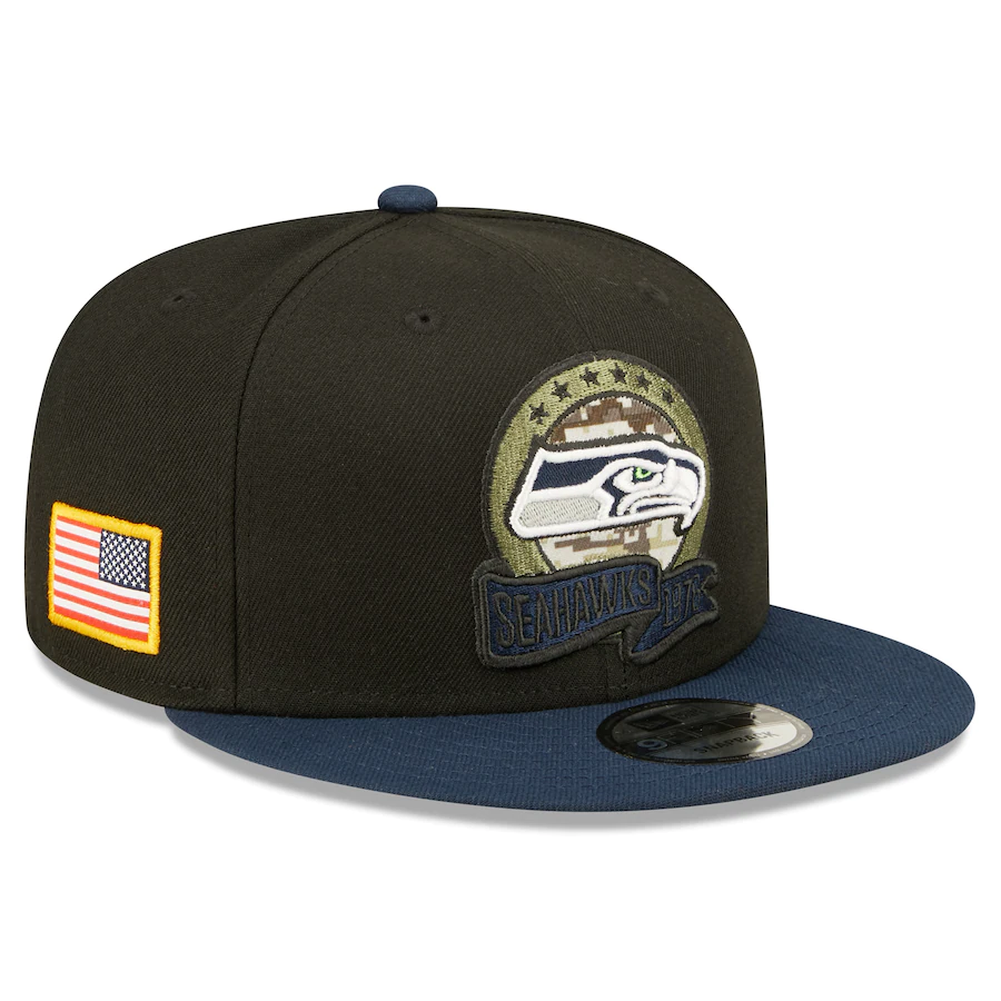 SEATTLE SEAHAWKS 2022 SALUDO AL SERVICIO 9FIFTY SNAPBACK GORRA