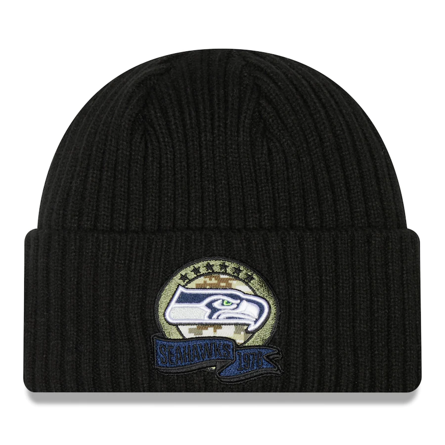 SEATTLE SEAHAWKS 2022 SALUTE TO SERVICE KNIT BEANIE
