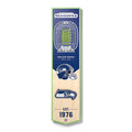 BANDERA DE MADERA CON VISTA DEL ESTADIO 3D DE LOS SEAHAWKS DE SEATTLE