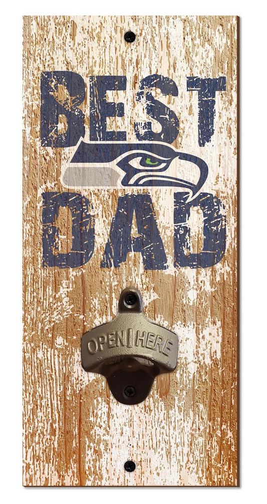 SEATTLE SEAHAWKS BEST DAD BOTTLE OPENER