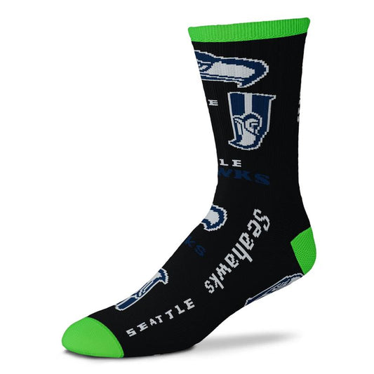 SEATTLE SEAHAWKS END TO END SOCKS