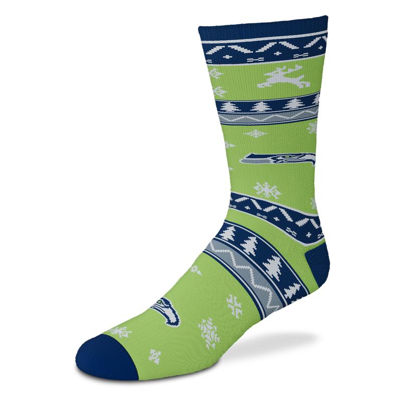 CALCETINES CON ESTAMPADO NAVIDEÑO SEATTLE SEAHAWKS