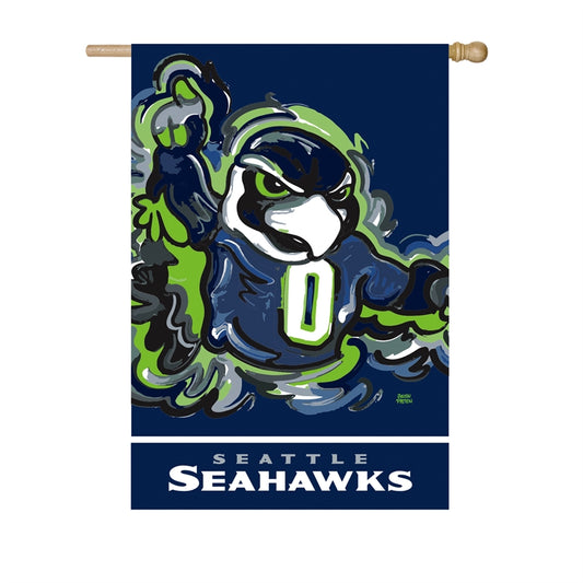 SEATTLE SEAHAWKS JUSTIN PATTEN SUEDE HOUSE FLAG