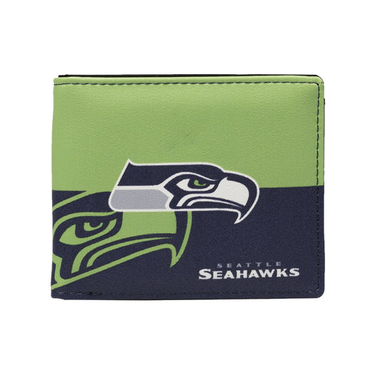 CARTERA DE DOS PLEGABLES CON LOGO DE SEATTLE SEAHAWKS