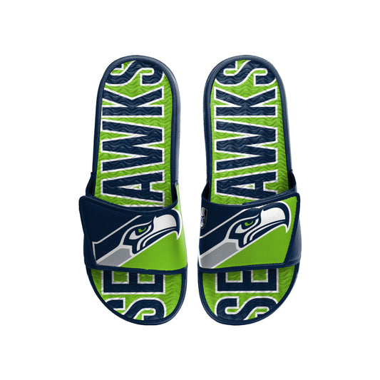 SEATTLE SEAHAWKS MEN'S BIG LOGO GEL SLIDE