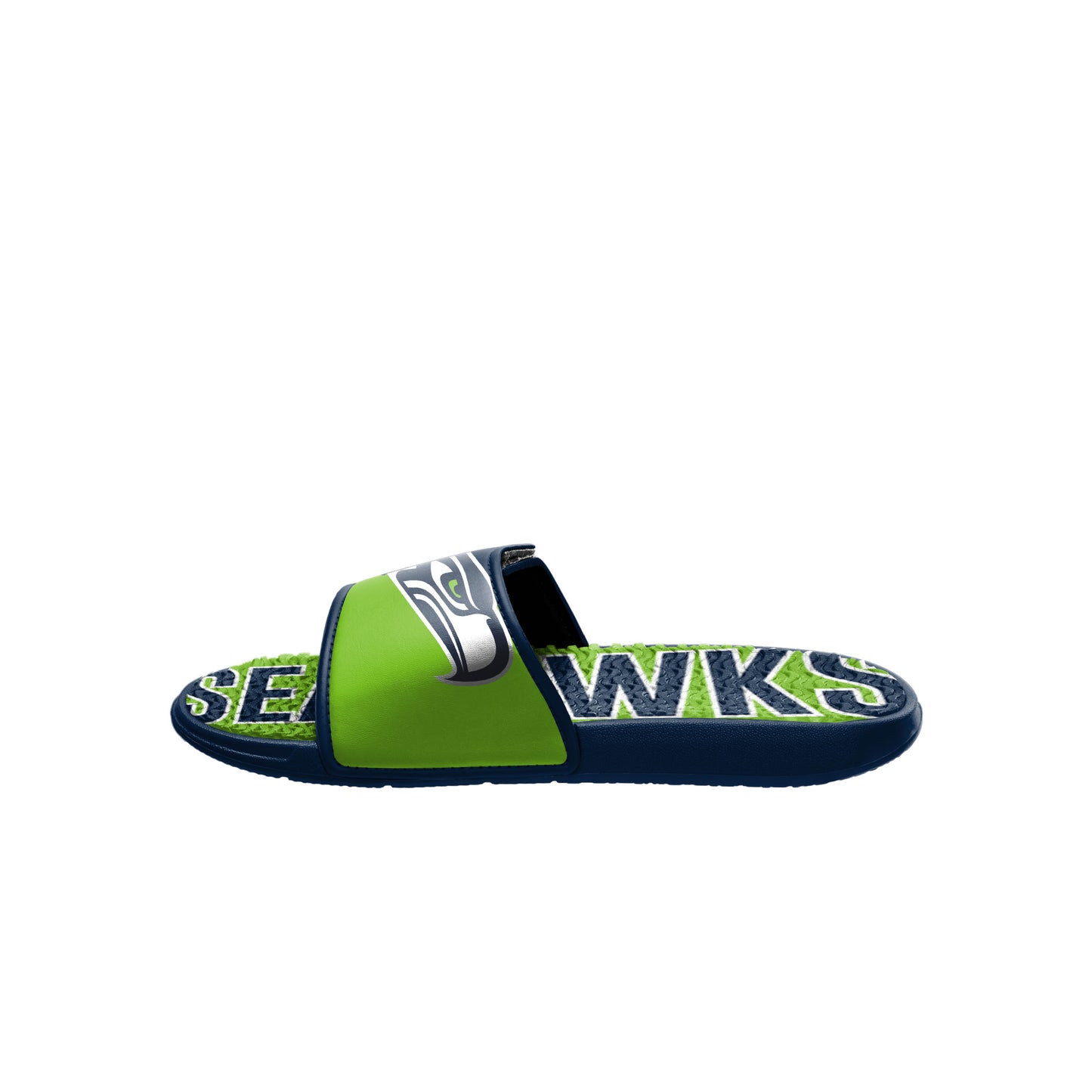 SEATTLE SEAHAWKS MEN'S BIG LOGO GEL SLIDE