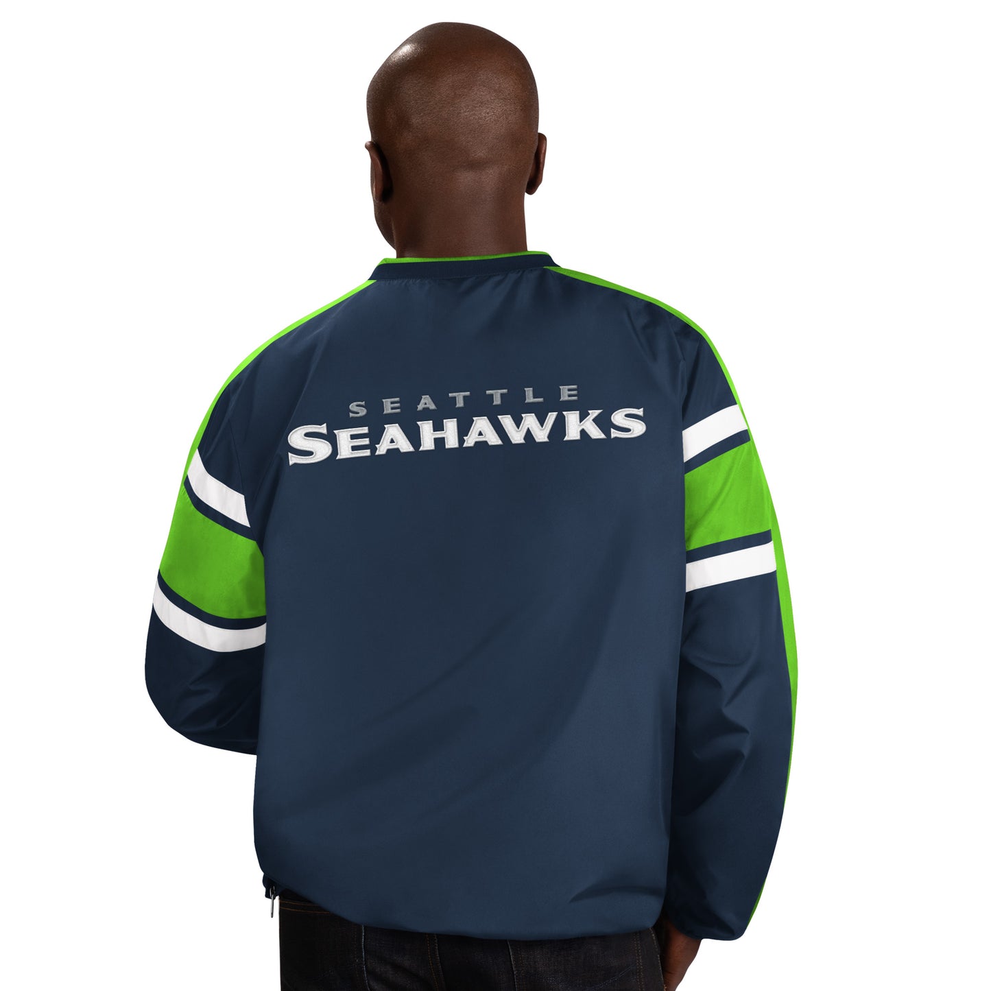 SEATTLE SEAHAWKS MEN'S SWING ROUTE WINDBREAKER JACKET