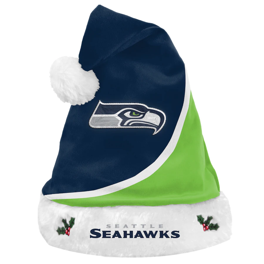 SEATTLE SEAHAWKS SANTA HAT