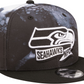 SEATTLE SEAHAWKS SIDELINE 9FIFTY SNAPBACK HAT - BLACK/ WHITE INK