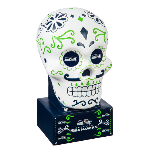 SEATTLE SEAHAWKS SUGAR SKULL HEAD