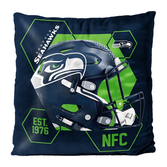 SEATTLE SEAHAWKS REVERSIBLE 16" X 16" VELVET PILLOW