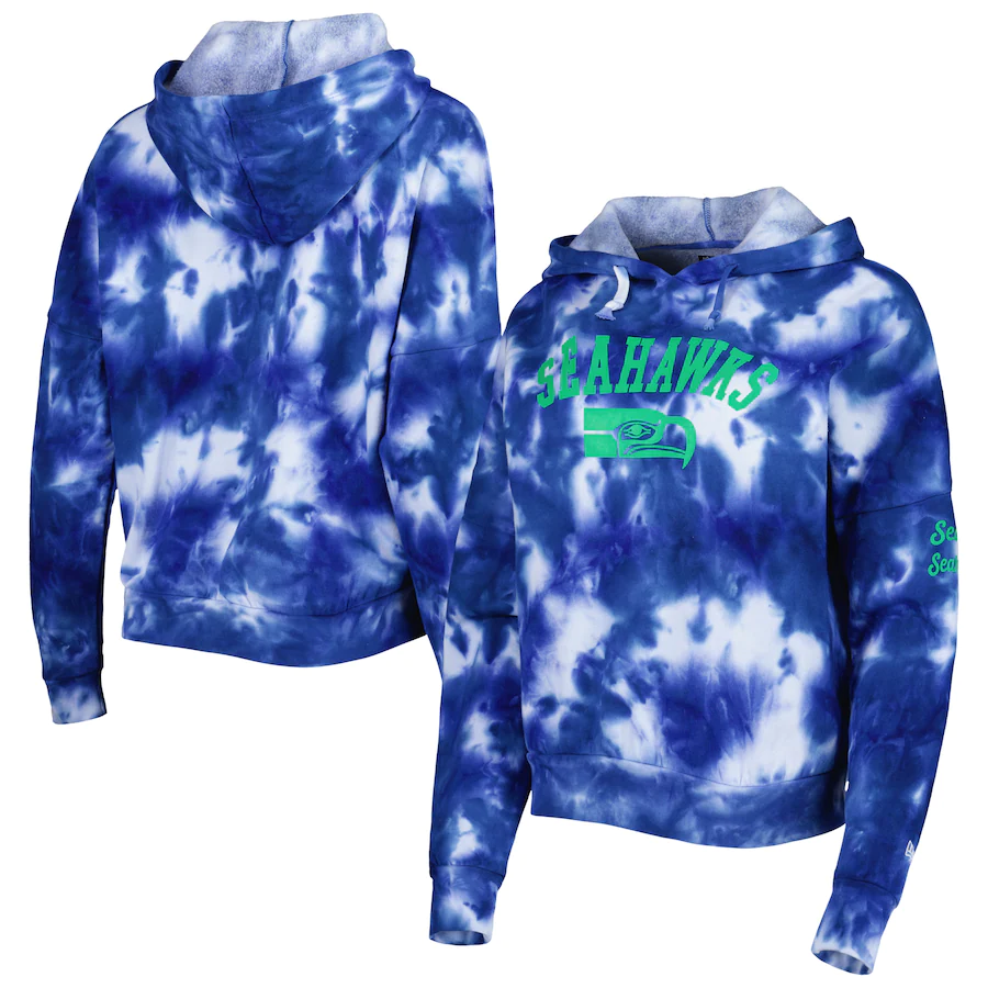 SEATTLE SEAHAWKS WOMEN'S TIE DYE HOODIE SWEATSHIRT