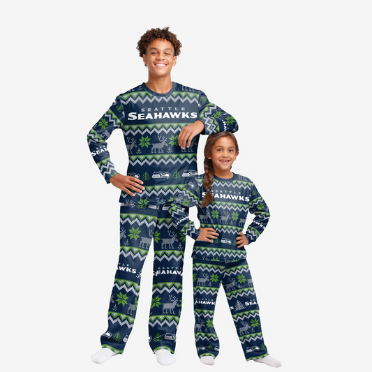 SEATTLE SEAHAWKS YOUTH ALL OVER PRINT PAJAMAS