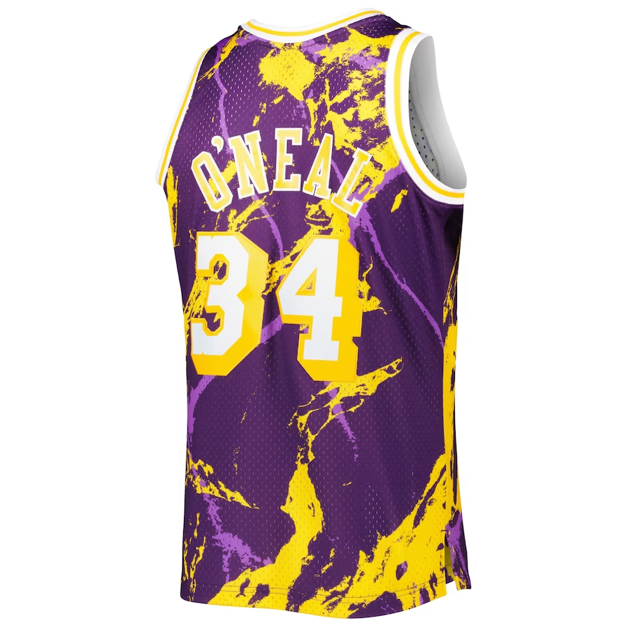 SHAQUILLE O'NEAL MEN'S LOS ANGELES LAKERS MITCHELL & NESS SWINGMAN JERSEY - MARBLE