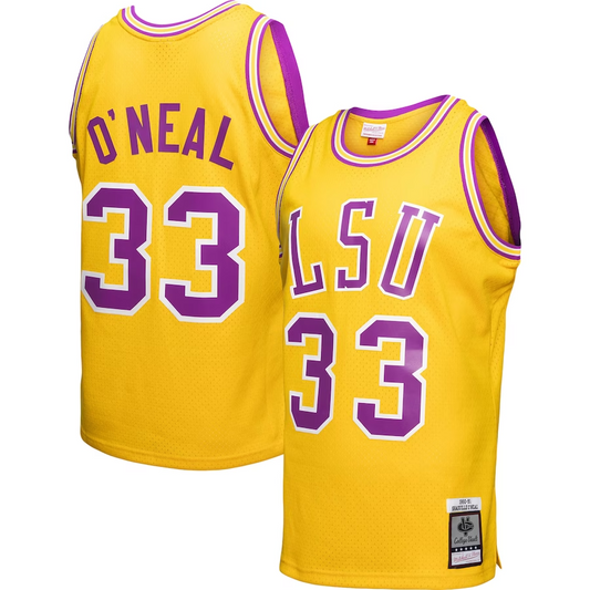 SHAQUILLE O'NEAL LSU TIGERS HOMBRE MITCHELL &amp; NESS SWINGMAN JERSEY