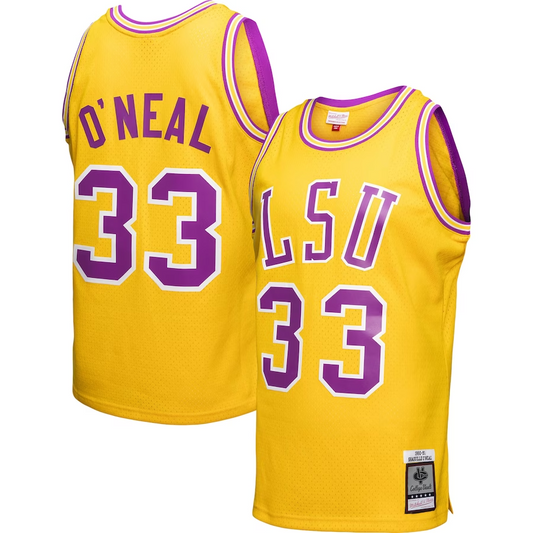 SHAQUILLE O'NEAL LSU TIGERS MEN'S MITCHELL & NESS SWINGMAN JERSEY