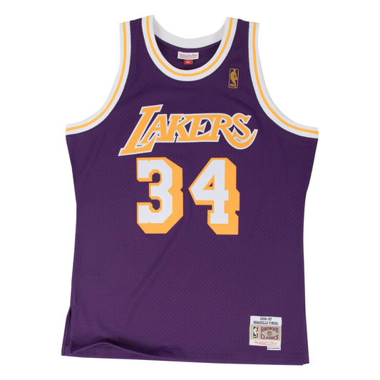 SHAQUILLE O'NEAL HOMBRE LOS ANGELES LAKERS MITCHELL &amp; NESS 96-97' JERSEY SWINGMAN