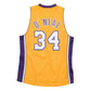 SHAQUILLE O'NEAL MEN'S LOS ANGELES LAKERS MITCHELL & NESS 99-00' SWINGMAN JERSEY