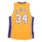 SHAQUILLE O'NEAL MEN'S LOS ANGELES LAKERS MITCHELL & NESS 99-00' SWINGMAN JERSEY