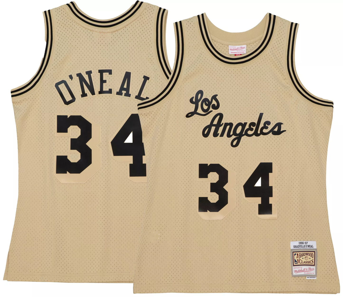 CAMISETA SHAQUILLE O'NEAL HOMBRE LOS ANGELES LAKERS MITCHELL &amp; NESS SWINGMAN - CAQUI
