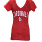 ST LOUIS CARDINALS WOMEN'S FOIL BORDER NAME TEE