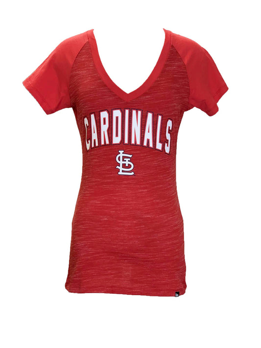 ST LOUIS CARDINALS WOMEN'S FOIL BORDER NAME TEE