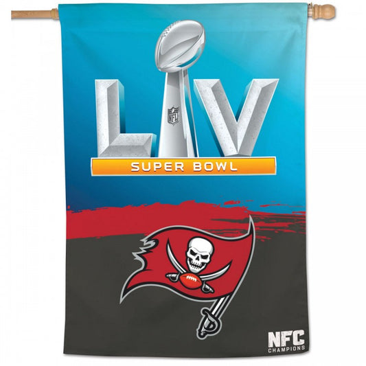 TAMPA BAY BUCCANEERS SUPER BOWL LV 28"X40" VERTICAL HOUSE FLAG