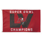 TAMPA BAY BUCCANEERS SUPER BOWL LV CHAMPS 3' X 5' BANDERA DE LA CASA