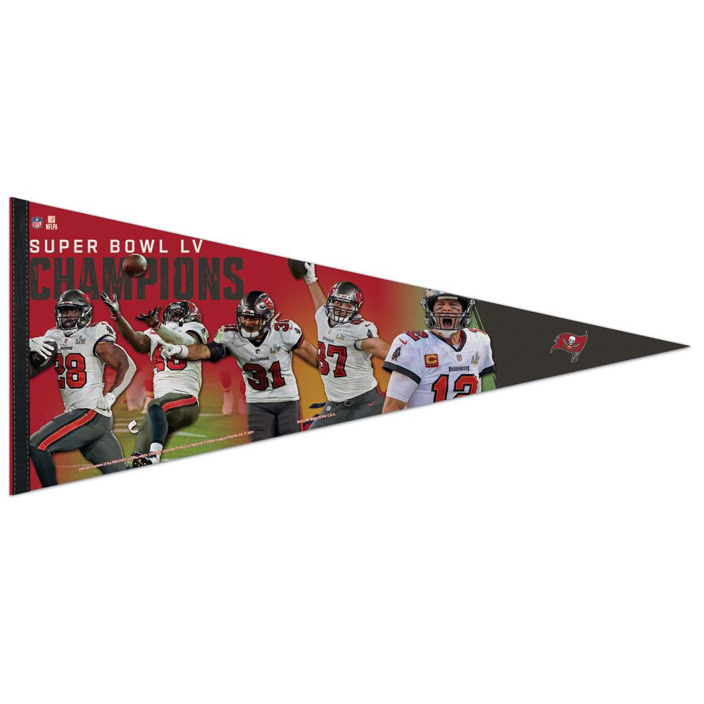 TAMPA BAY BUCCANEERS SUPER BOWL LV CHAMPS PLAYERS PENNANT