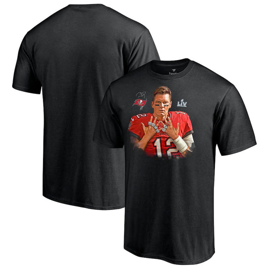 TOM BRADY MEN'S SUPER BOWL LV CHAMPS RINGS T-SHIRT