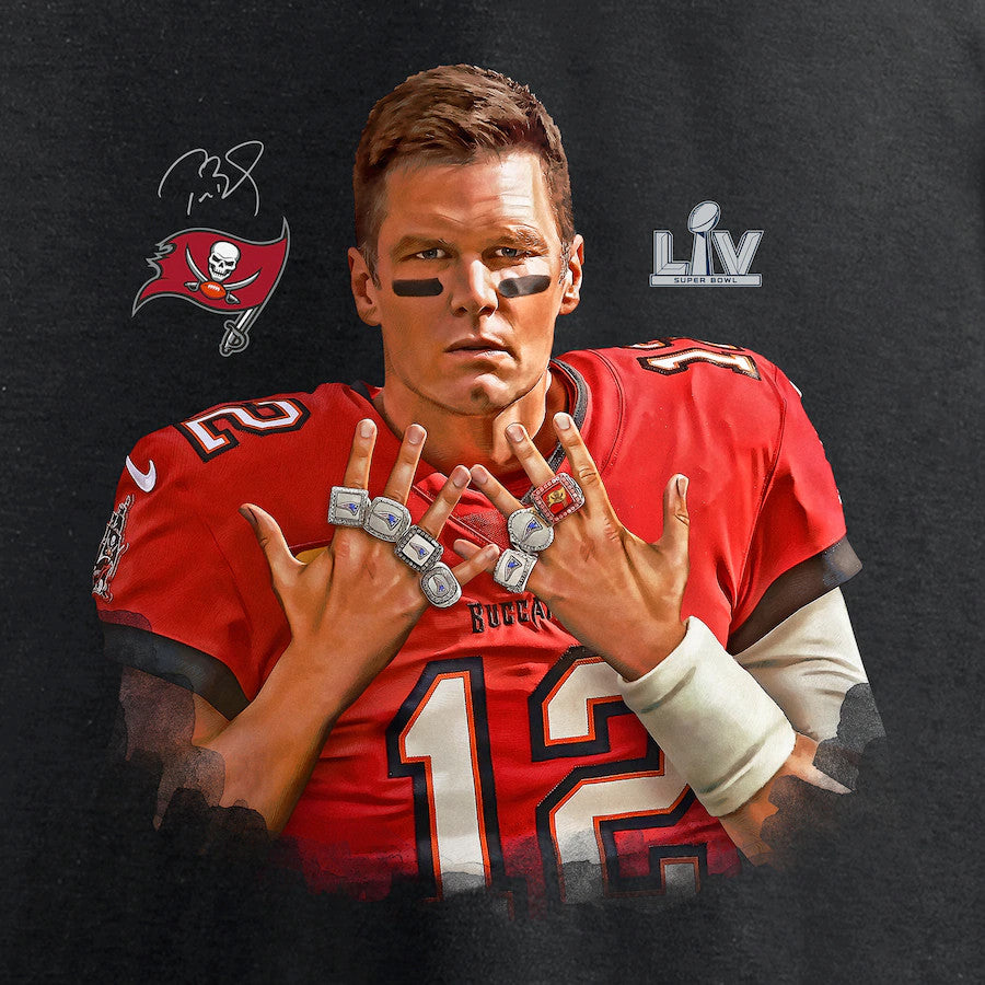 TOM BRADY MEN'S SUPER BOWL LV CHAMPS RINGS T-SHIRT