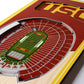 USC TROJANS 3D STADIUM VIEW WOOD BANNER