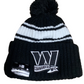 WASHINGTON COMMANDERS 2022 SIDELINE SPORT CUFFED POM KNIT -BLACK/WHITE