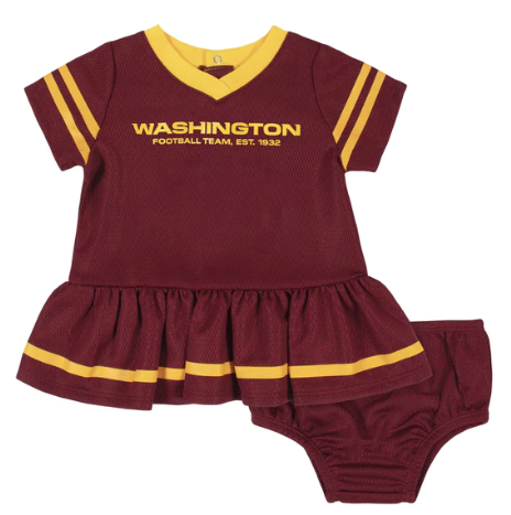 WASHINGTON COMMANDERS INFANT 2PK DRESS & DIAPER SET