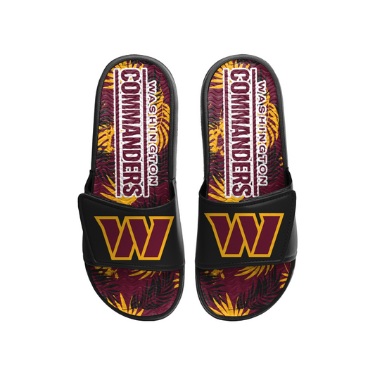 WASHINGTON COMMANDERS MEN'S FLORAL GEL SLIDES