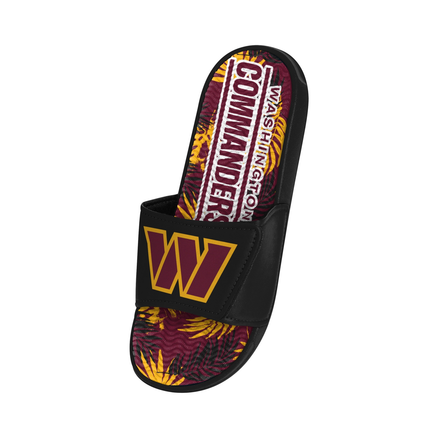 WASHINGTON COMMANDERS MEN'S FLORAL GEL SLIDES