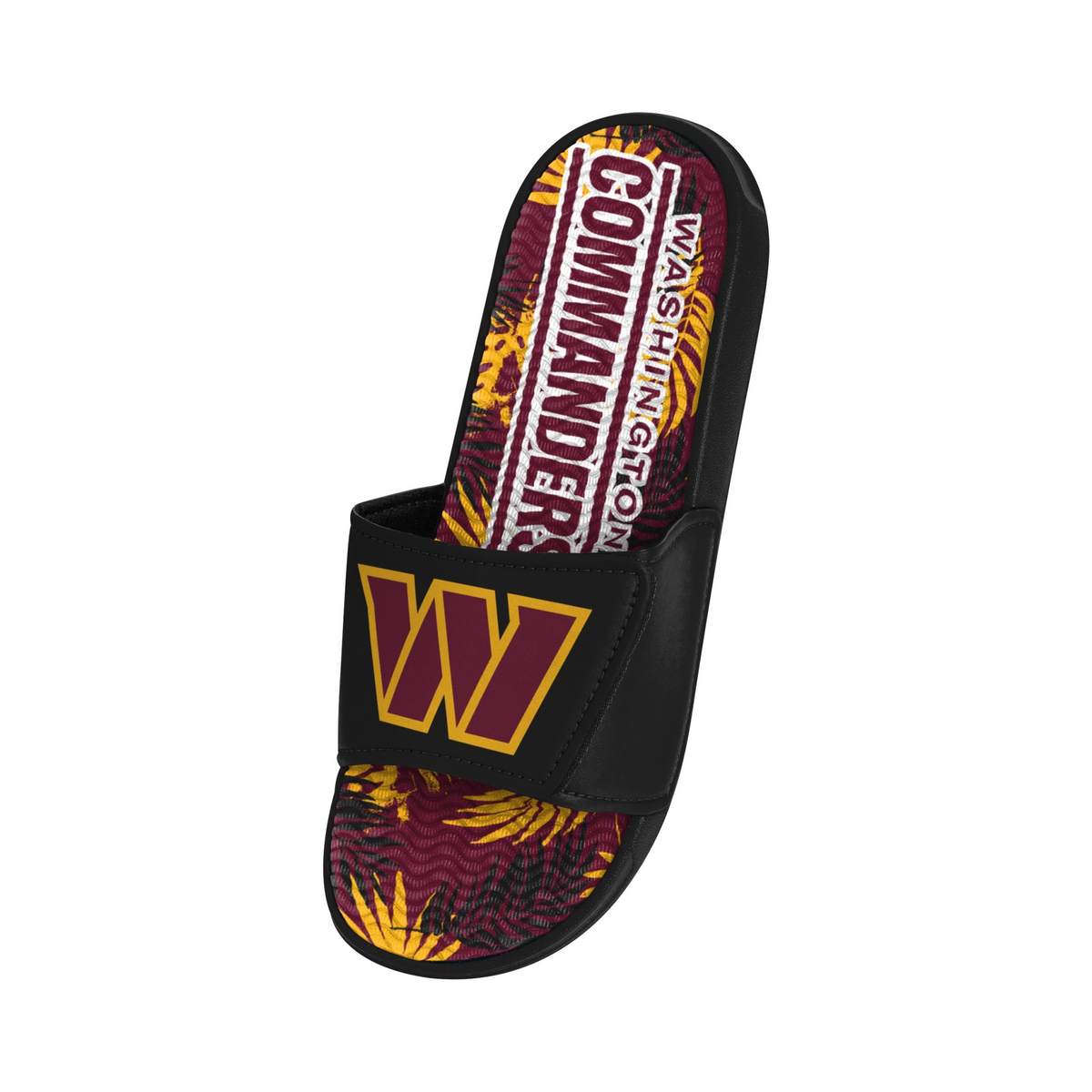 WASHINGTON COMMANDERS MEN'S FLORAL GEL SLIDES