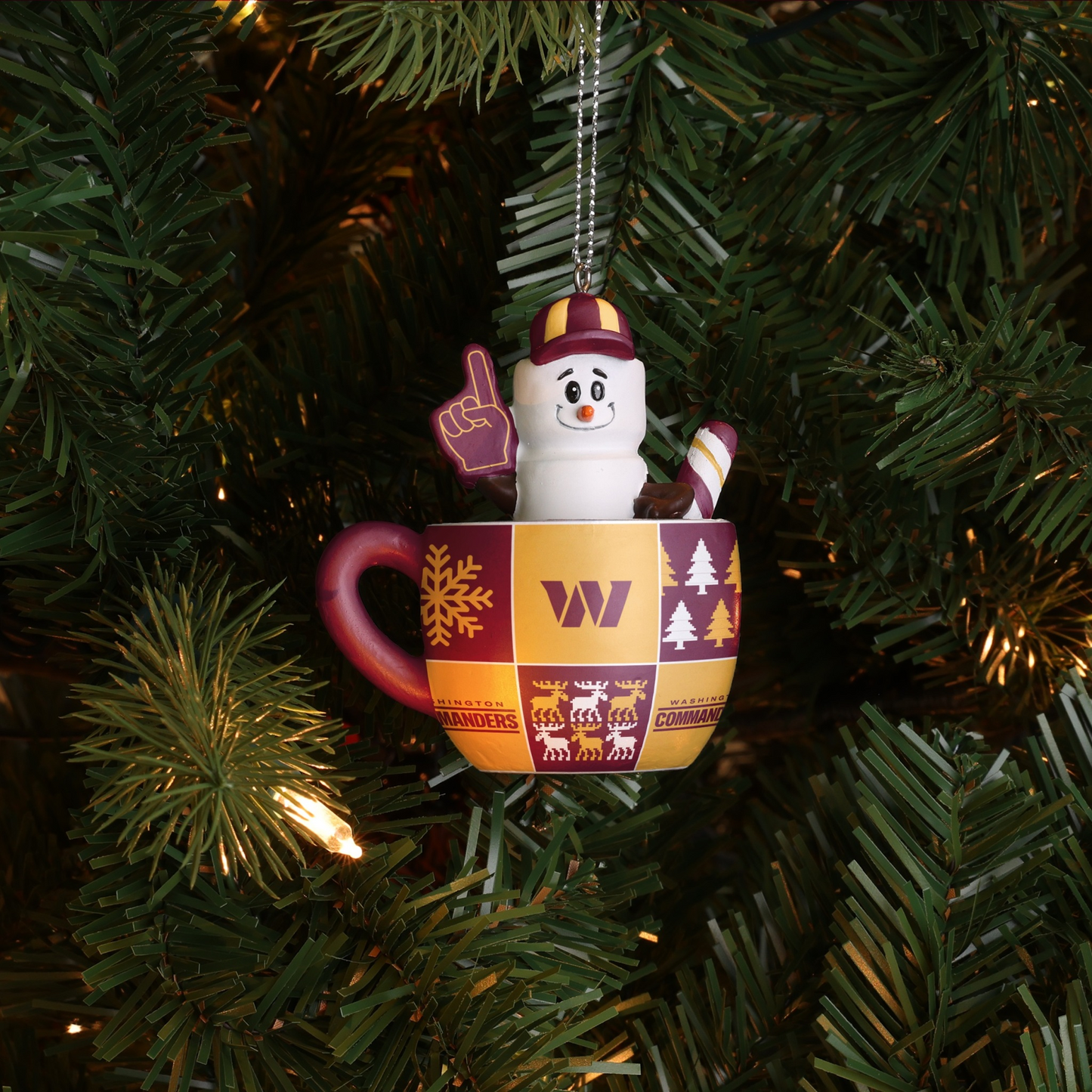 WASHINGTON COMMANDERS SMORES MUG CHRISTMAS ORNAMENT