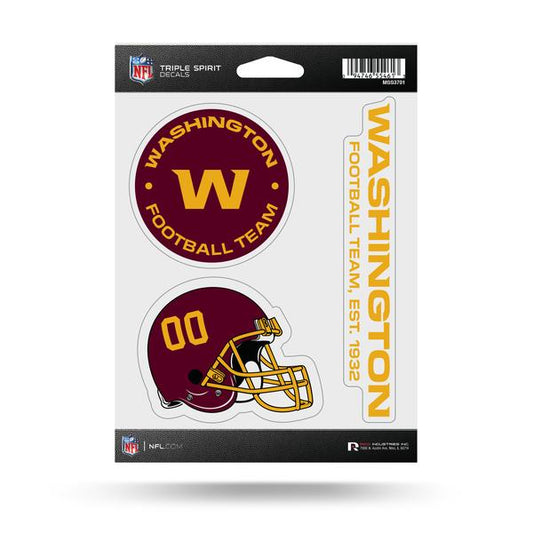 WASHINGTON FOOTBALL TEAM TRIPLE SPIRIT DECAL